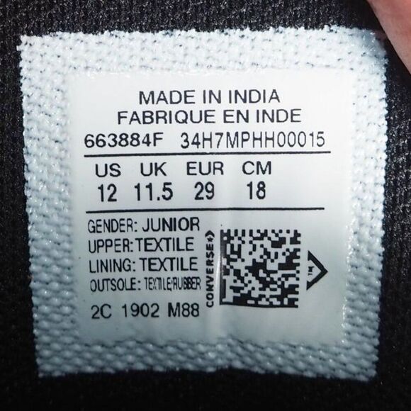 Converse Chuck Taylor All Star Mid Axel Sneakers Grey / Black / 663884F Youth 12 - Picture 9 of 10
